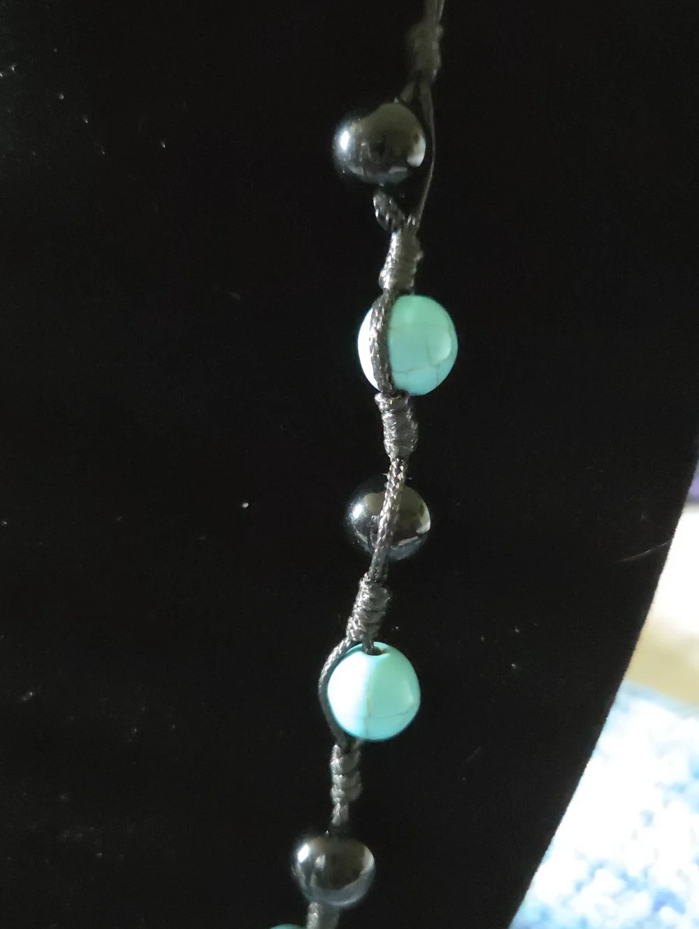 Paparazzi Blue Turquoise & Black Lava Bead Desert Guide Necklace. NWOT. Unisex.